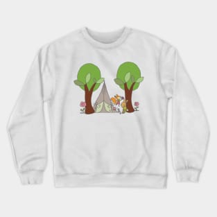 Camping mit Fuchs Crewneck Sweatshirt